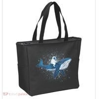 Galaxy Space Astronaut Whale Tote Bag thumb 2