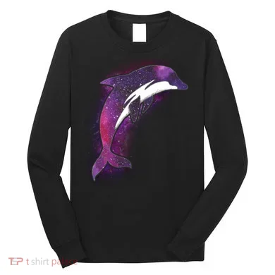 Galaxy Stars Dolphin Long Sleeve Shirt