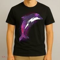 Galaxy Stars Dolphin T-Shirt thumb 3