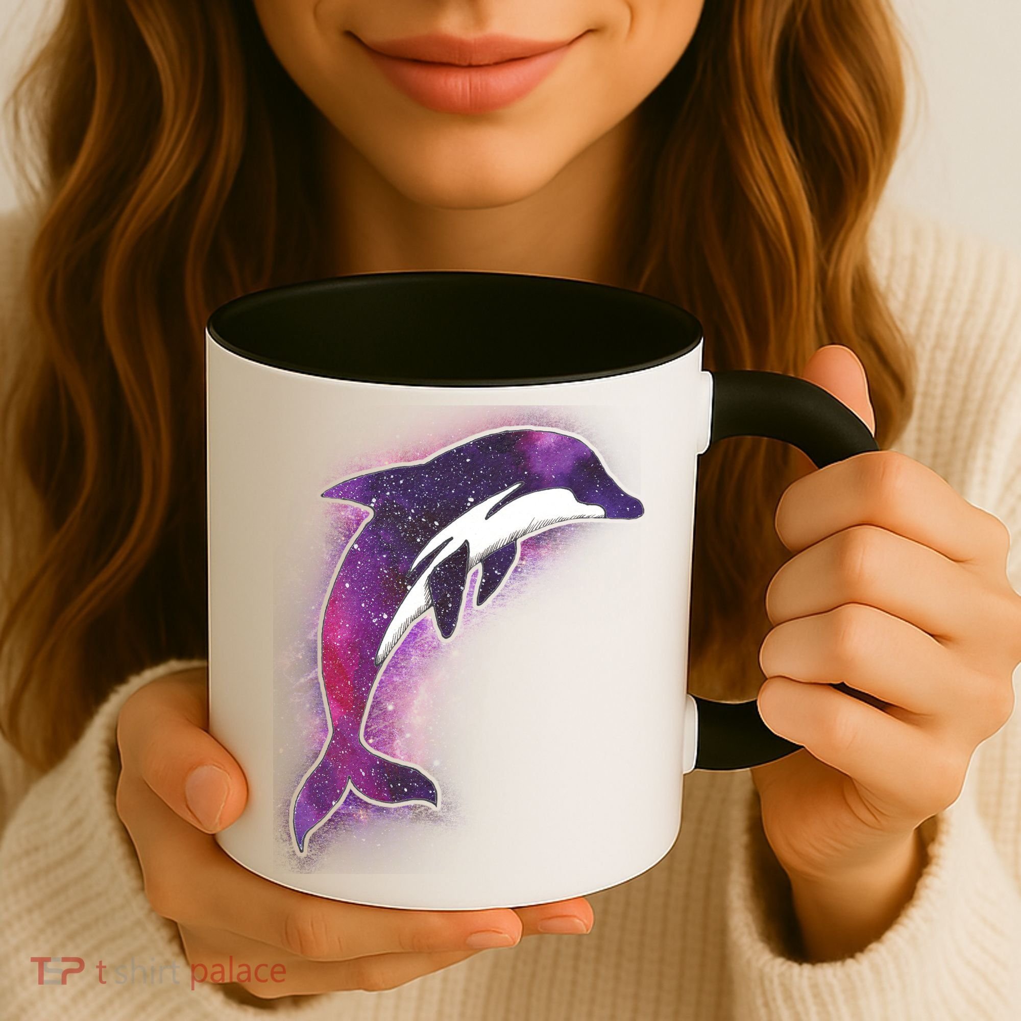 Galaxy Stars Dolphin Coffee Mug