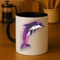 Galaxy Stars Dolphin Coffee Mug thumb 4