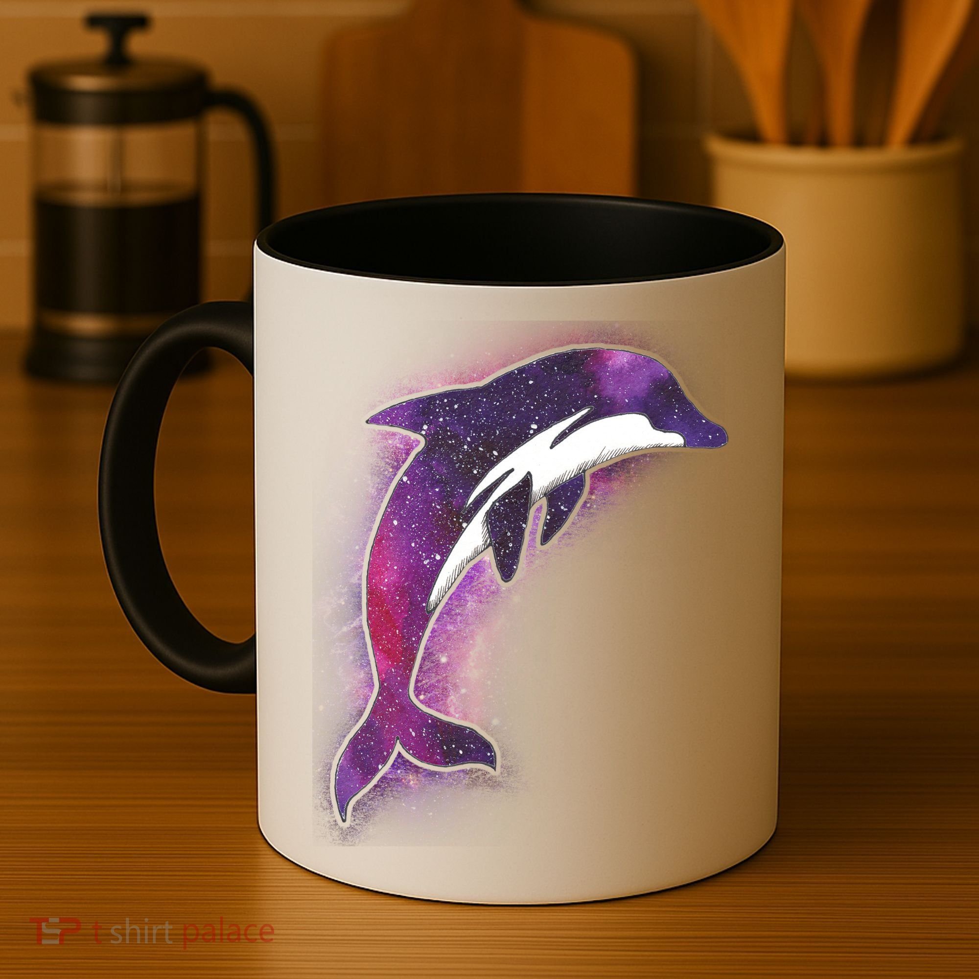 Galaxy Stars Dolphin Coffee Mug