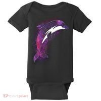 Galaxy Stars Dolphin Baby Bodysuit thumb 0