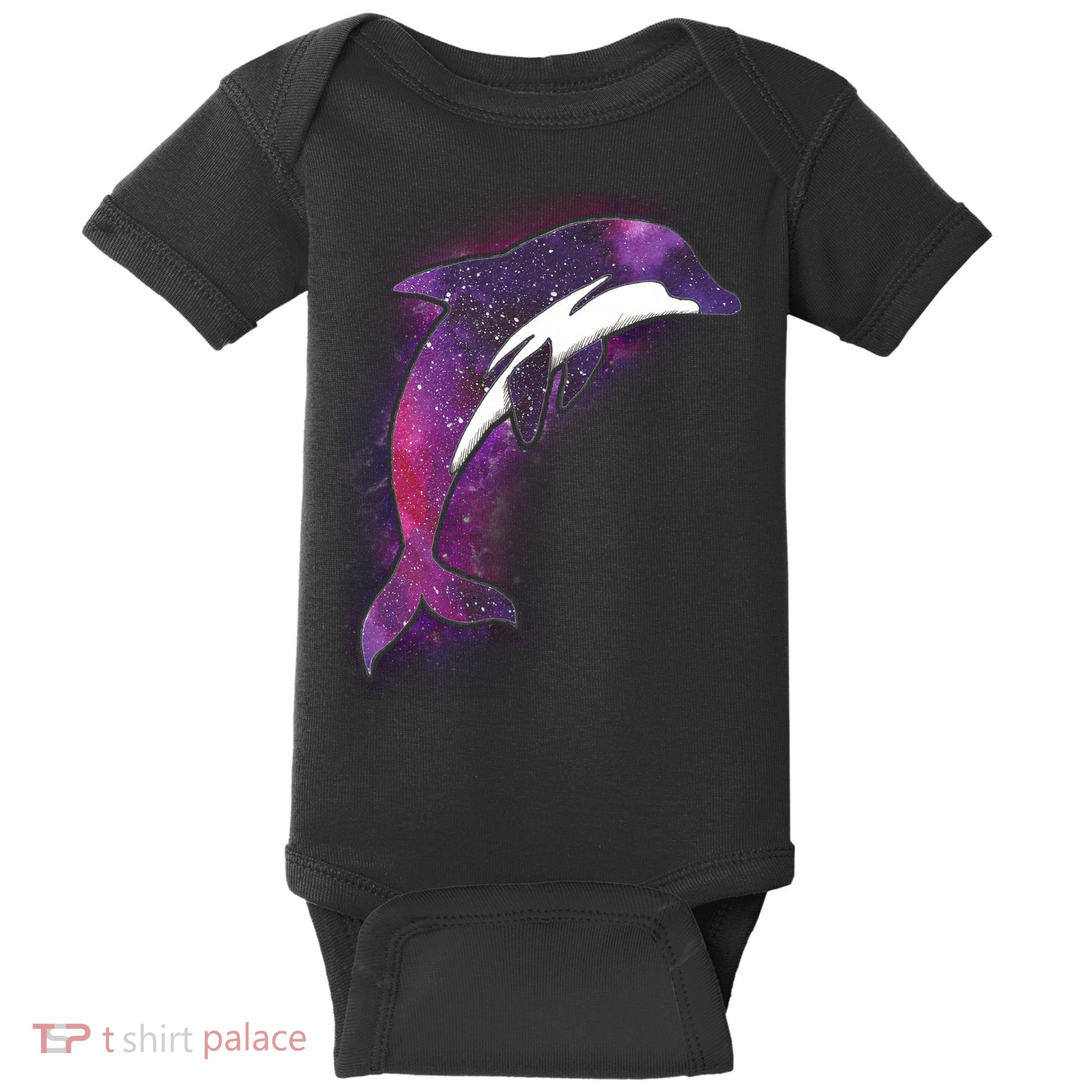 Galaxy Stars Dolphin Baby Bodysuit