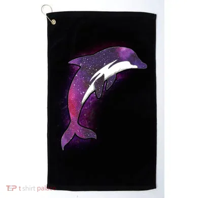 Galaxy Stars Dolphin Golf Towel