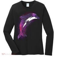 Galaxy Stars Dolphin Women's Long Sleeve Shirt thumb 0