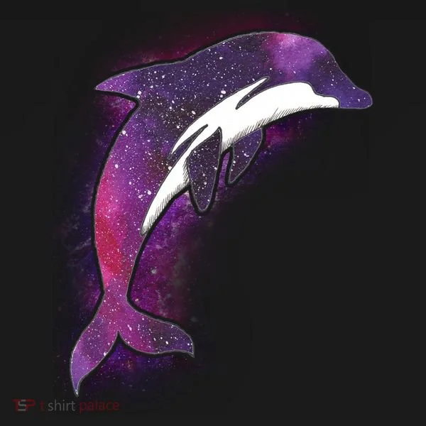 Galaxy Stars Dolphin Women's Long Sleeve Shirt