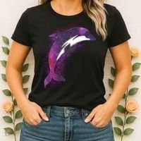 Galaxy Stars Dolphin Women's T-Shirt thumb 2
