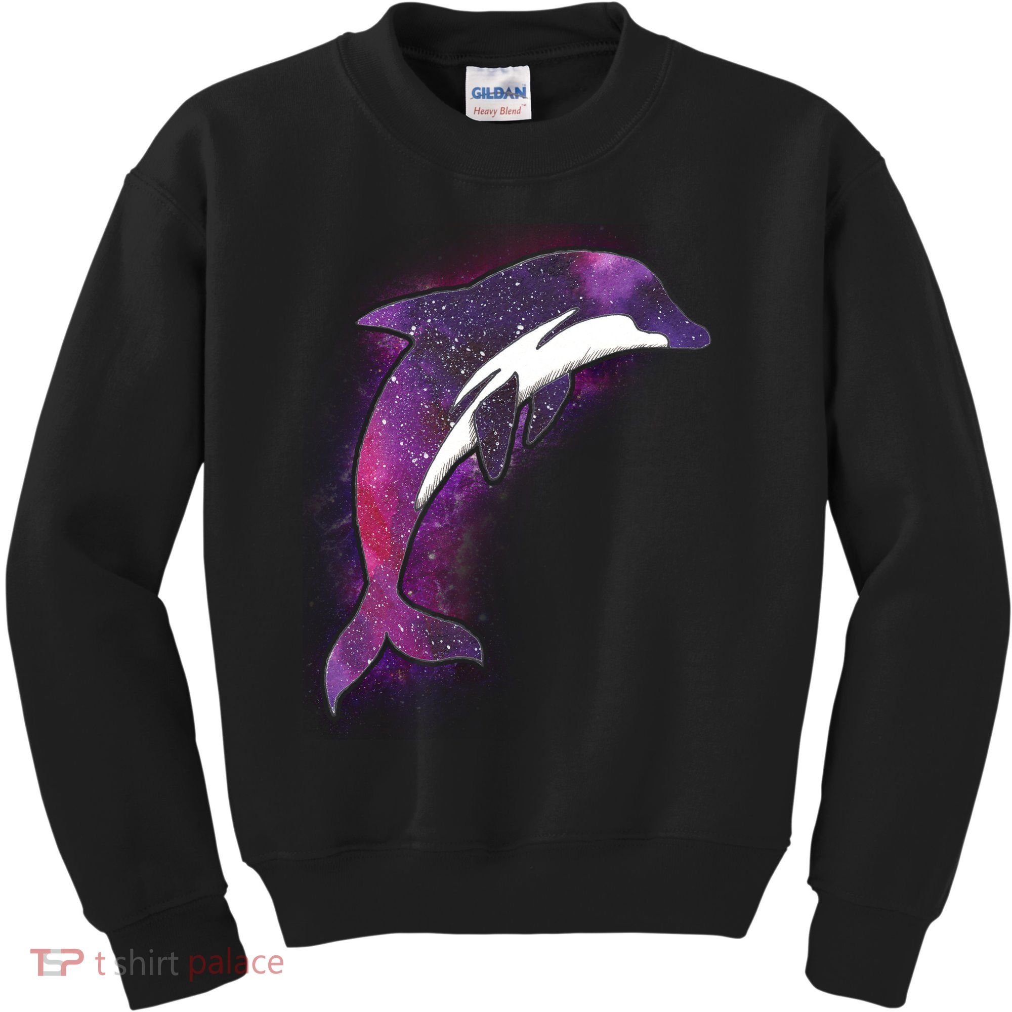 Galaxy Stars Dolphin Kids Sweatshirt