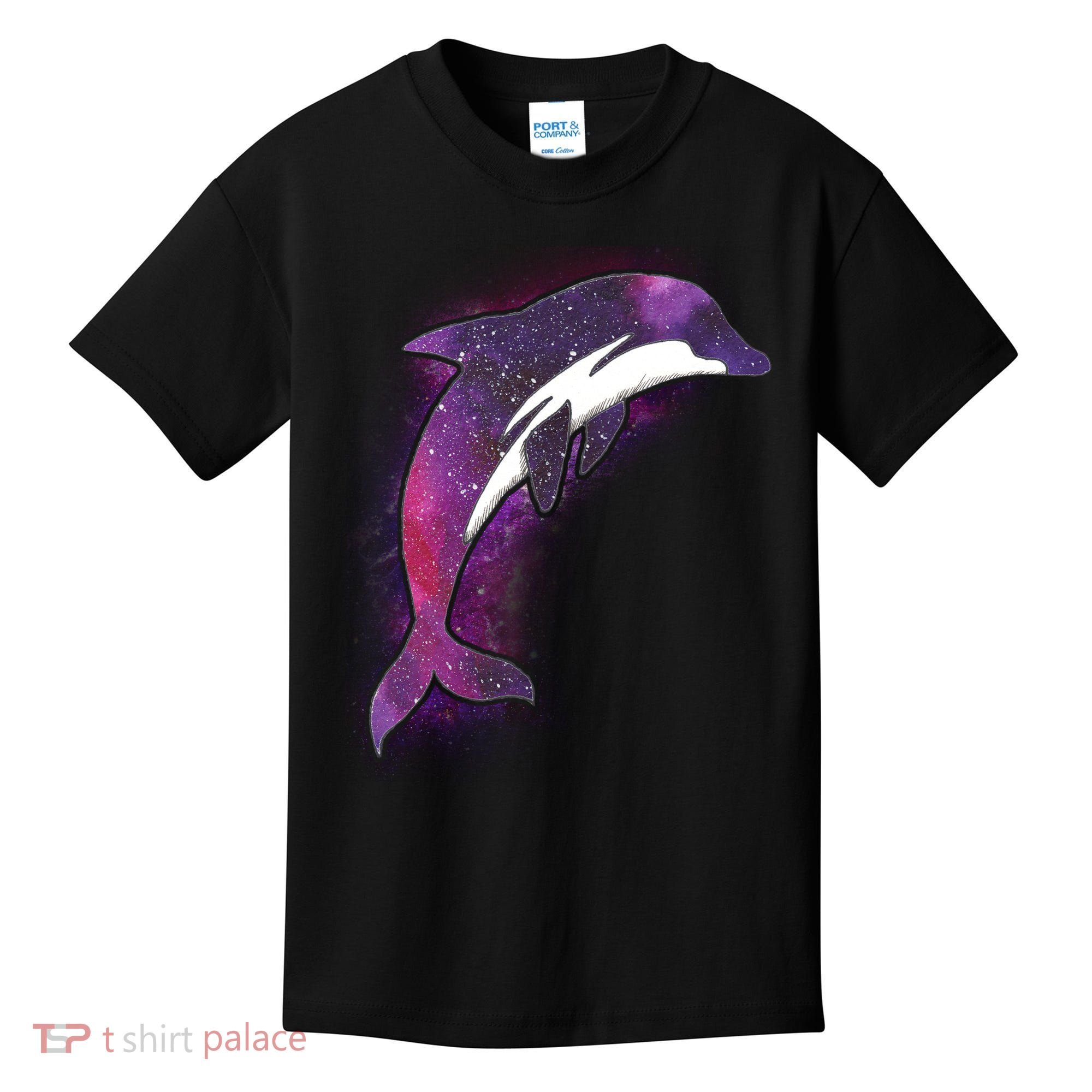 Galaxy Stars Dolphin Kids T-Shirt