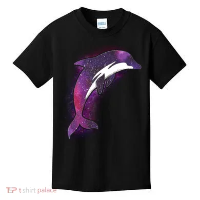 Galaxy Stars Dolphin Kids T-Shirt