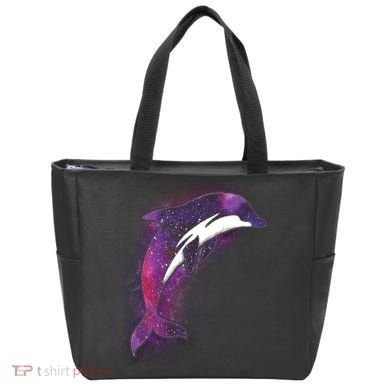 Galaxy Stars Dolphin Tote Bag