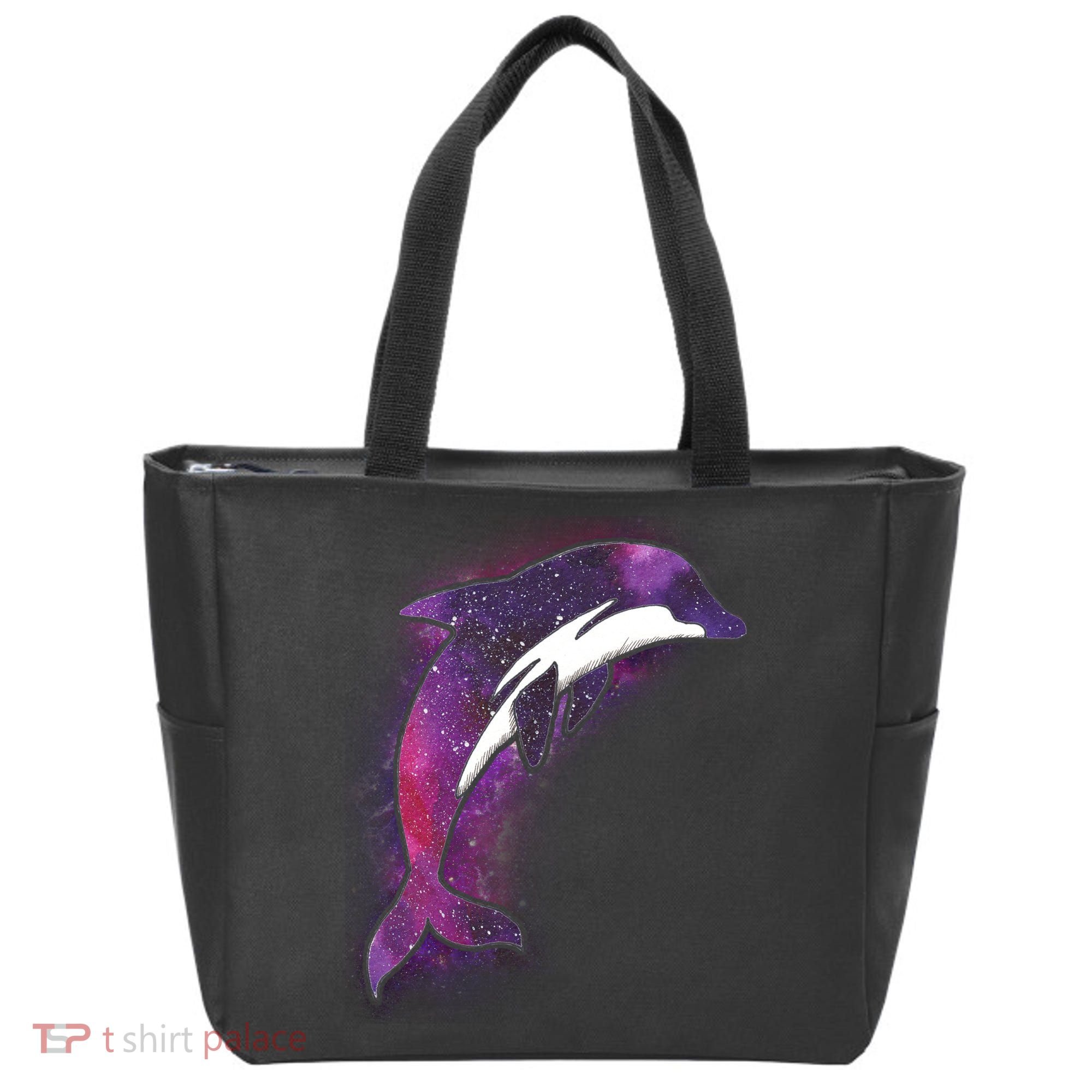 Galaxy Stars Dolphin Tote Bag