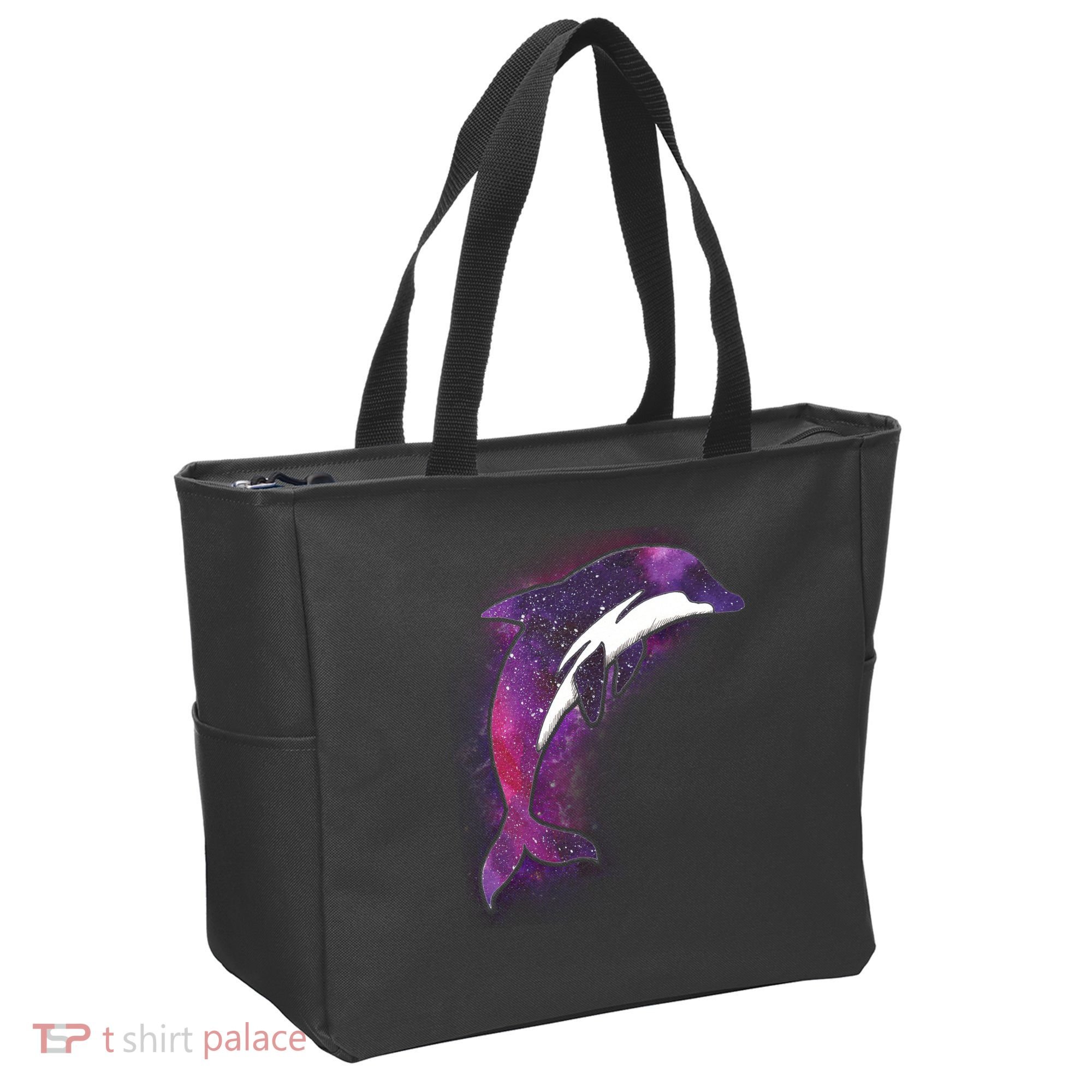 Galaxy Stars Dolphin Tote Bag