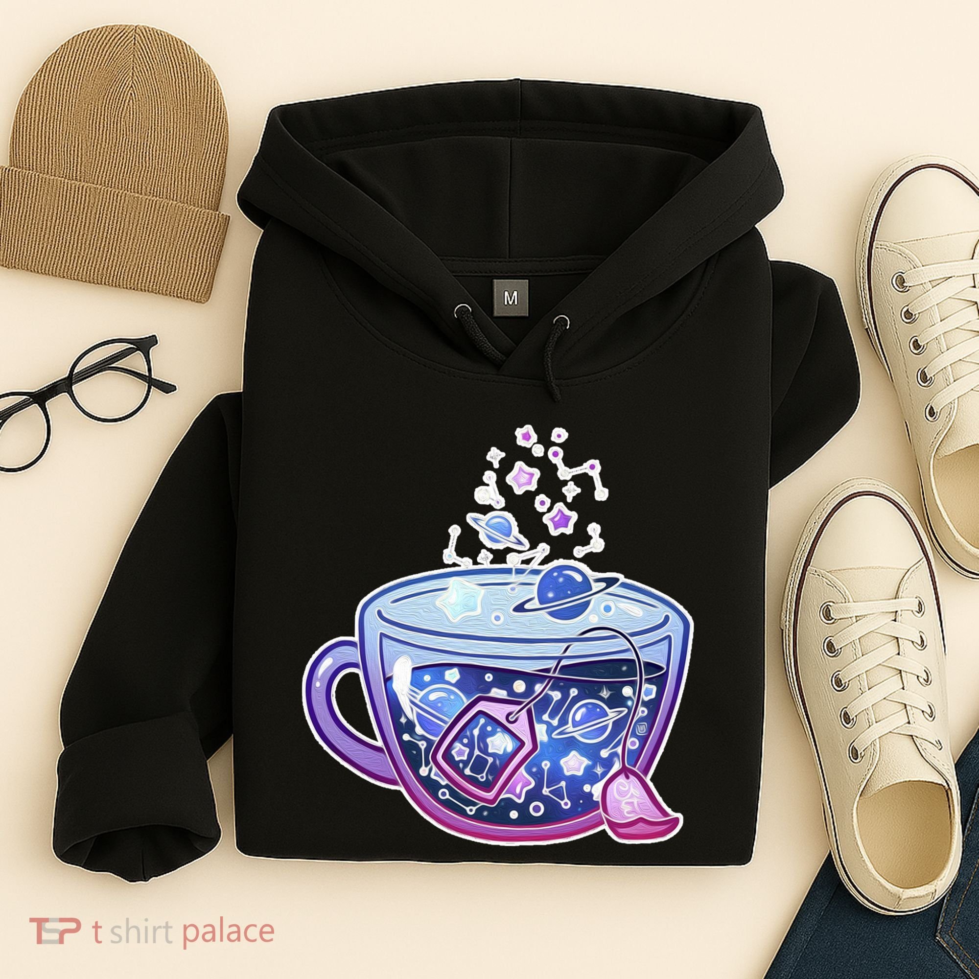 Galaxy Tea Cool Space Graphic Hoodie