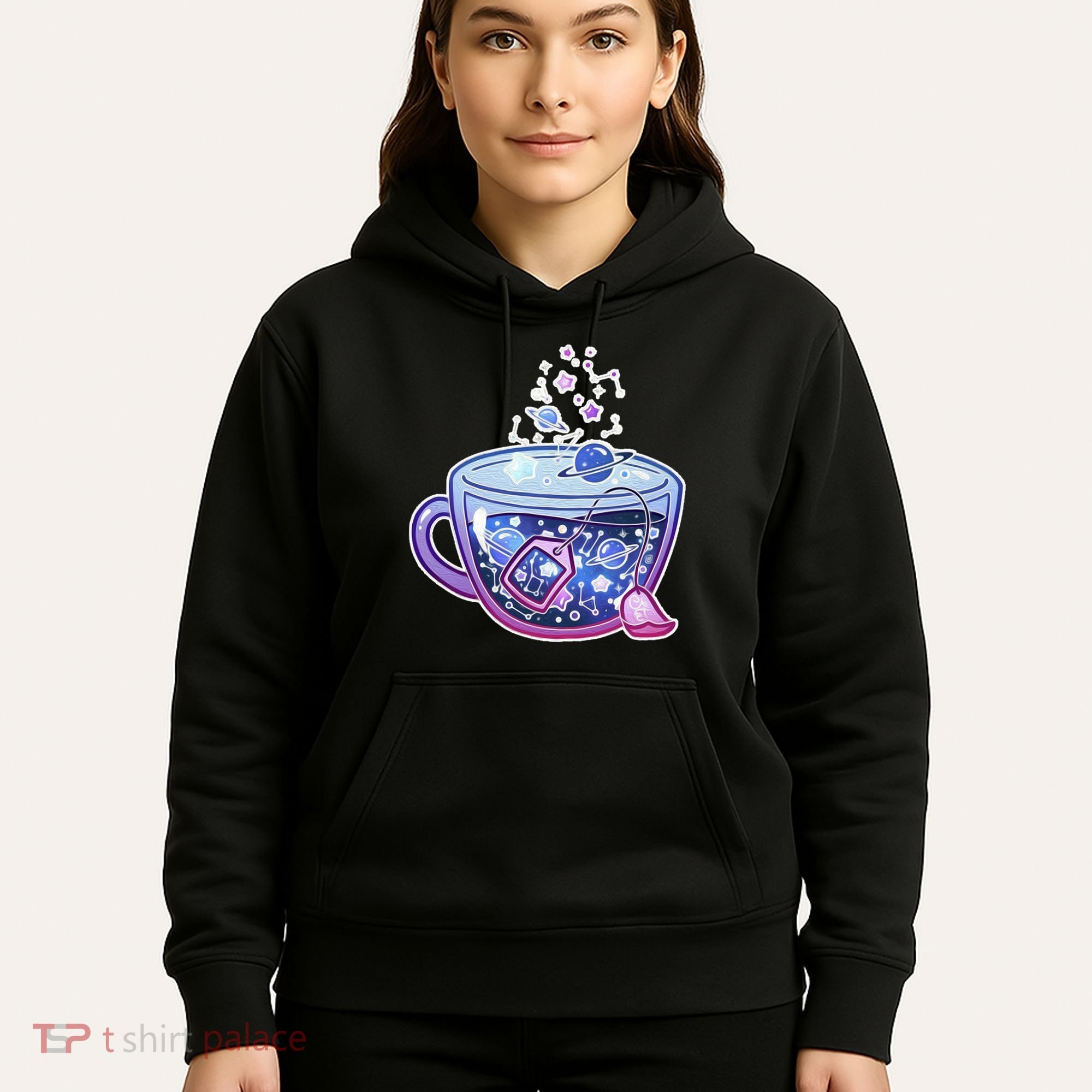 Galaxy Tea Cool Space Graphic Hoodie