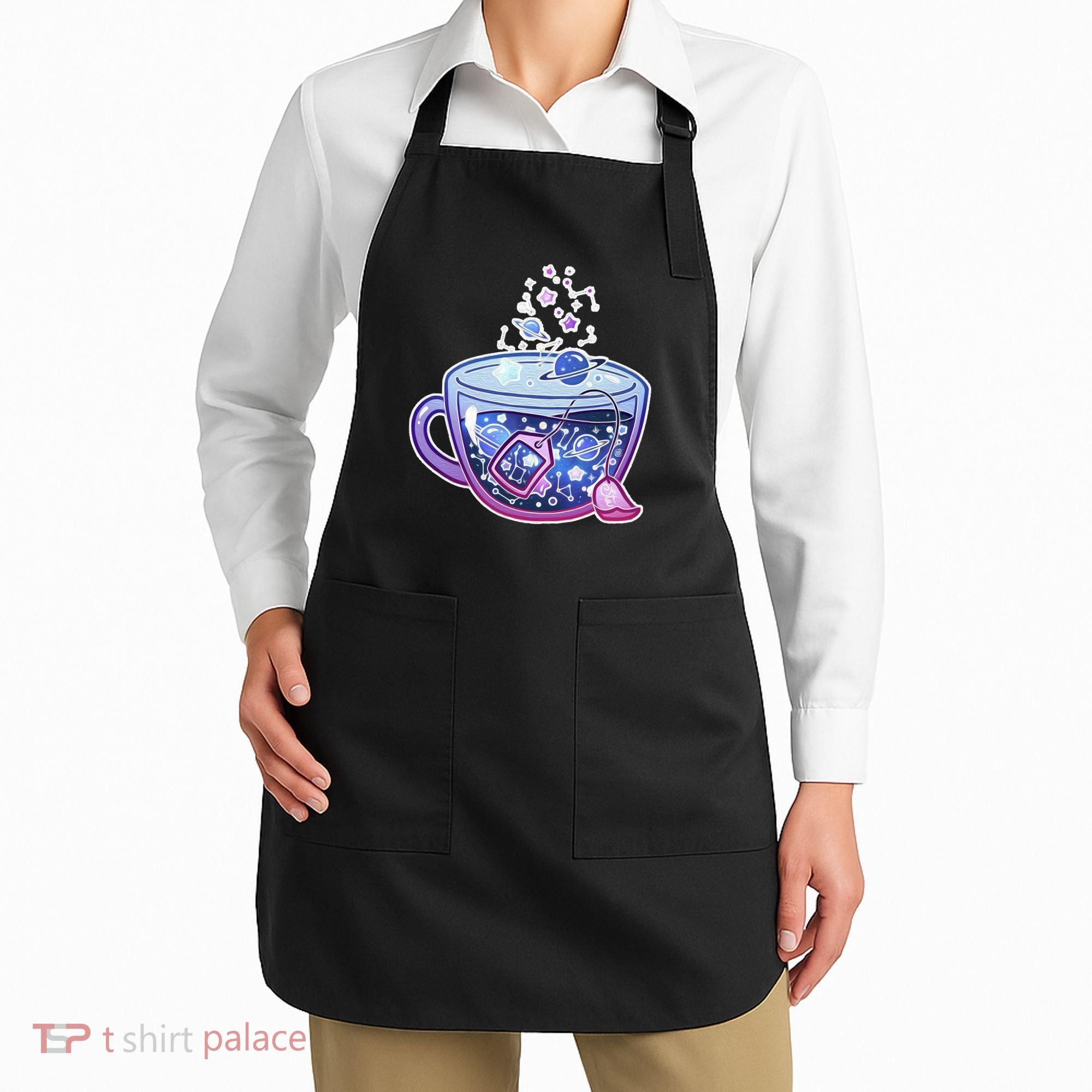 Galaxy Tea Cool Space Graphic Apron