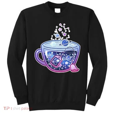 Galaxy Tea Cool Space Graphic Sweatshirt
