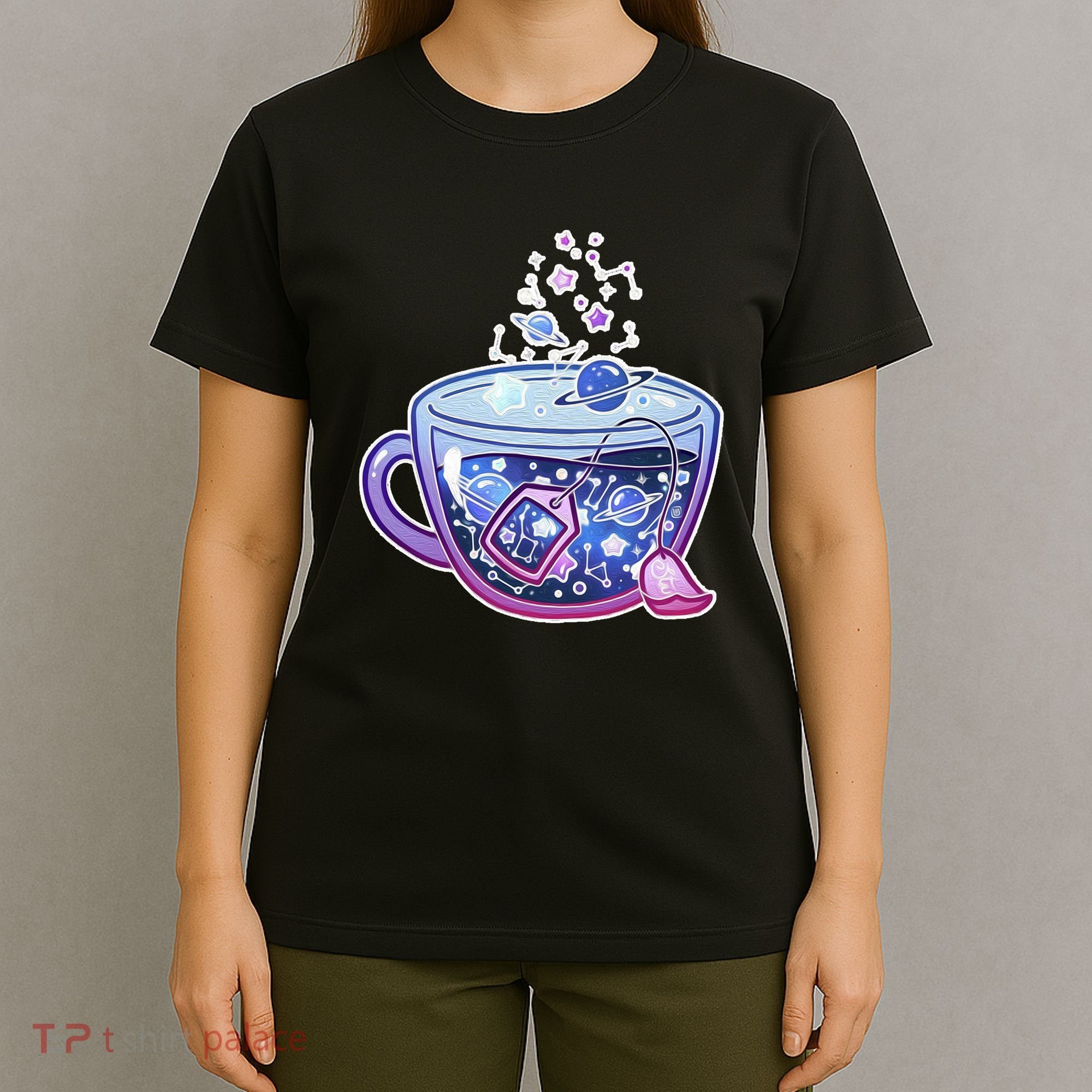 Galaxy Tea Cool Space Graphic T-Shirt