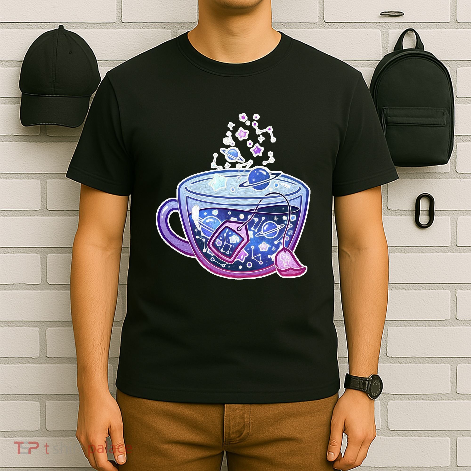 Galaxy Tea Cool Space Graphic T-Shirt