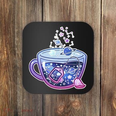 Galaxy Tea Cool Space Graphic Coaster