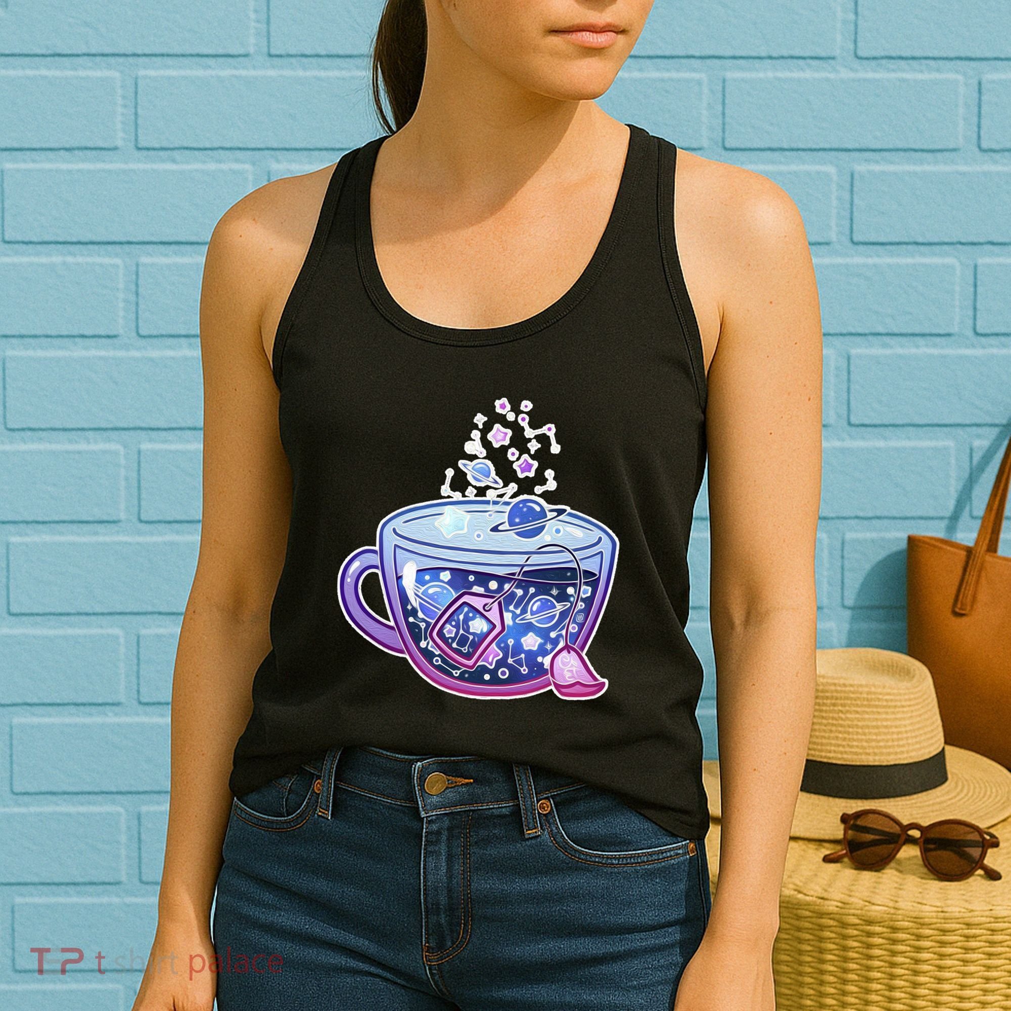 Galaxy Tea Cool Space Graphic Women's Tank Top