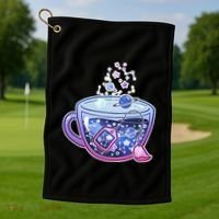 Galaxy Tea Cool Space Graphic Golf Towel thumb 1