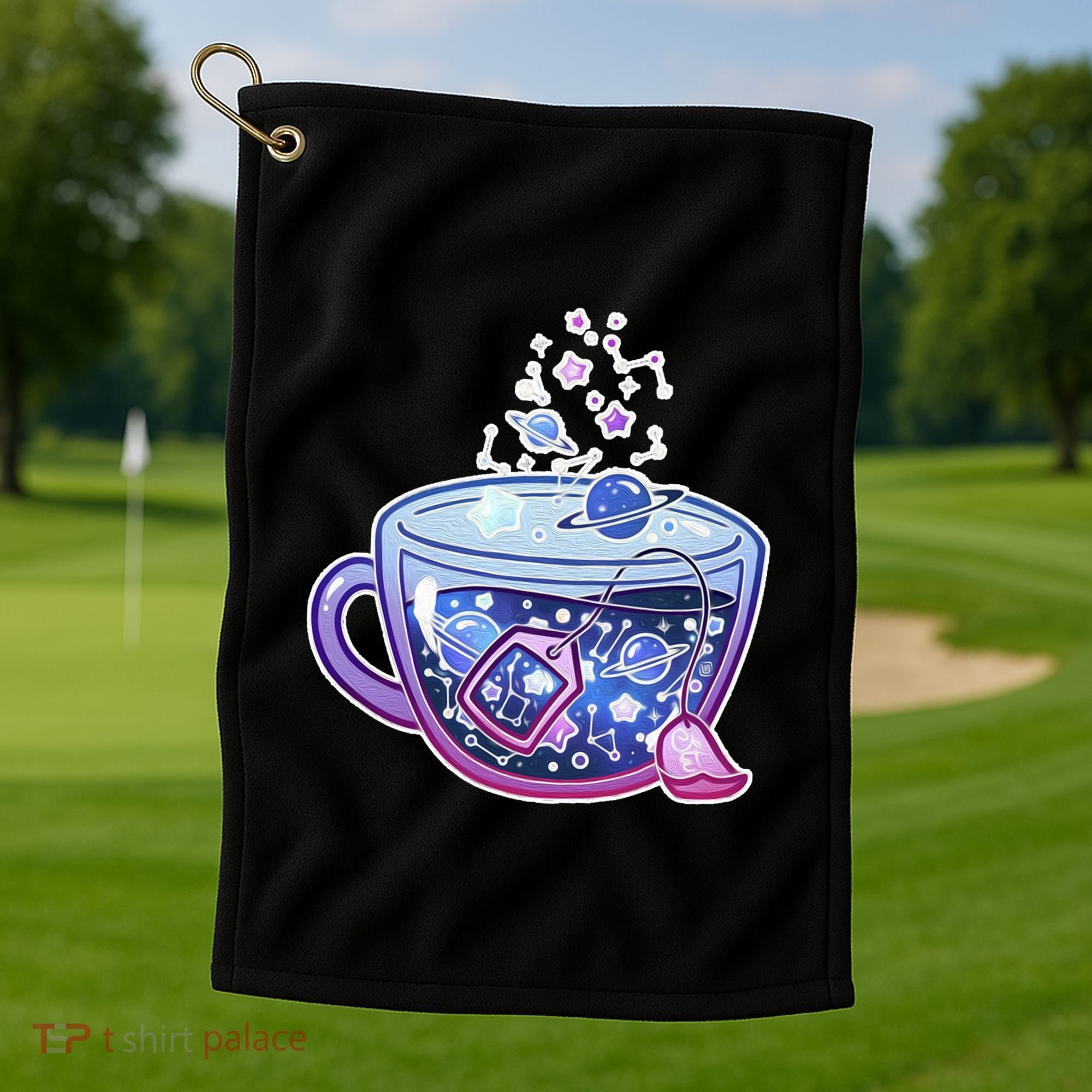 Galaxy Tea Cool Space Graphic Golf Towel