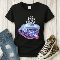 Galaxy Tea Cool Space Graphic Women's T-Shirt thumb 3