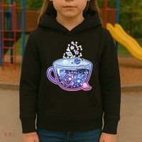 Galaxy Tea Cool Space Graphic Kids Hoodie thumb 3