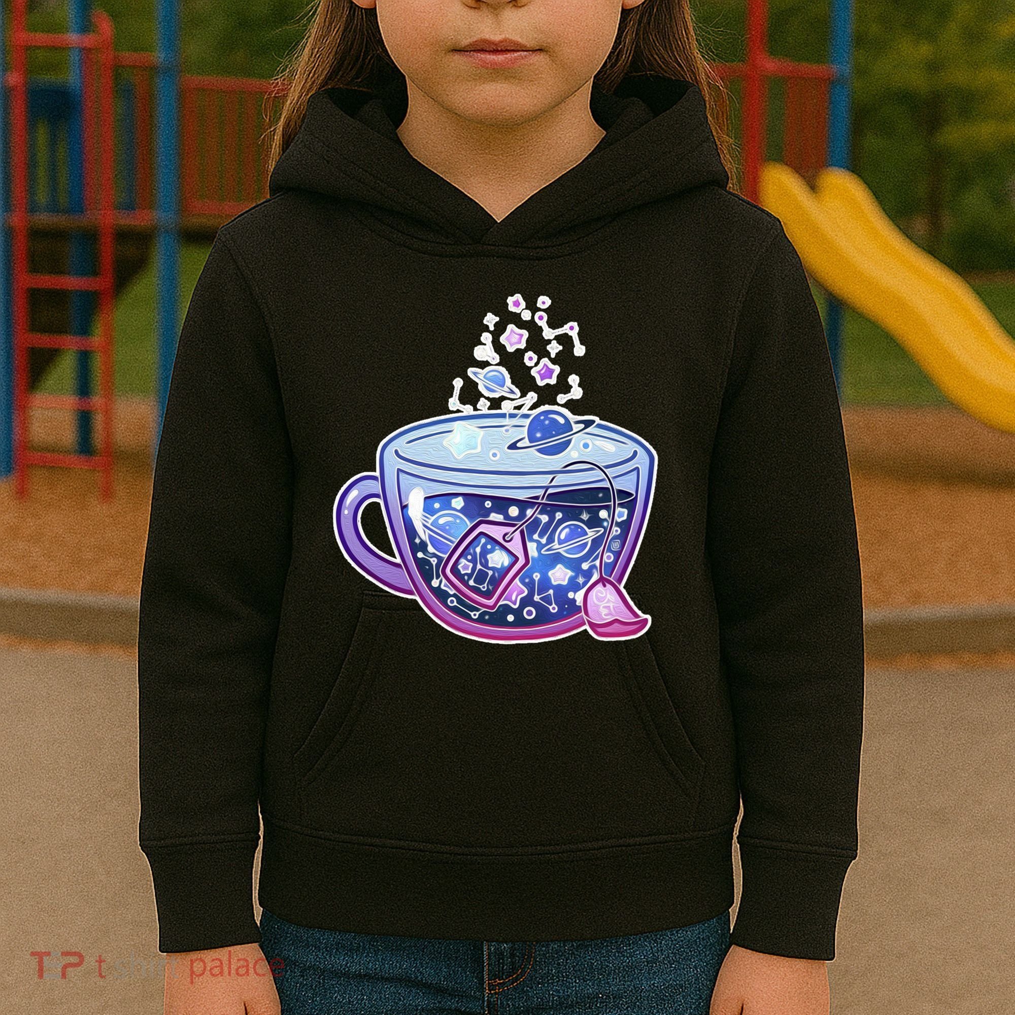 Galaxy Tea Cool Space Graphic Kids Hoodie