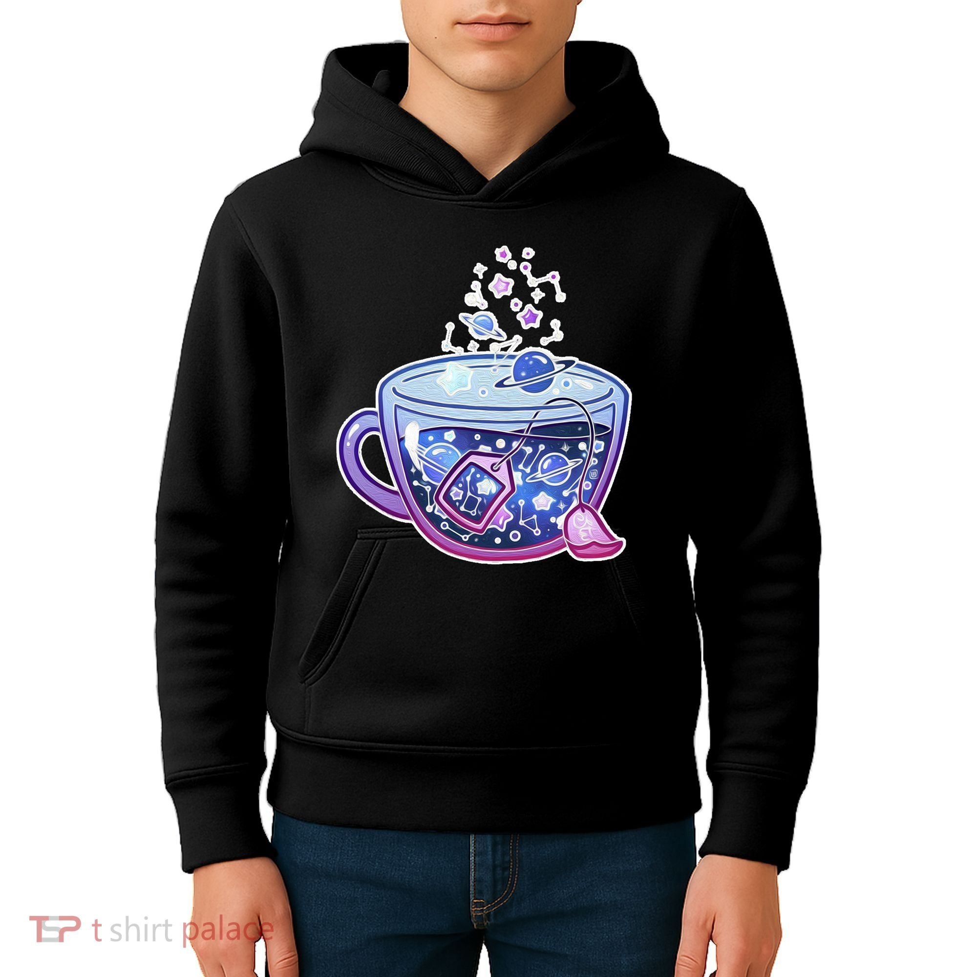 Galaxy Tea Cool Space Graphic Kids Hoodie
