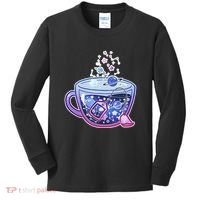 Galaxy Tea Cool Space Graphic Kids Long Sleeve Shirt thumb 0