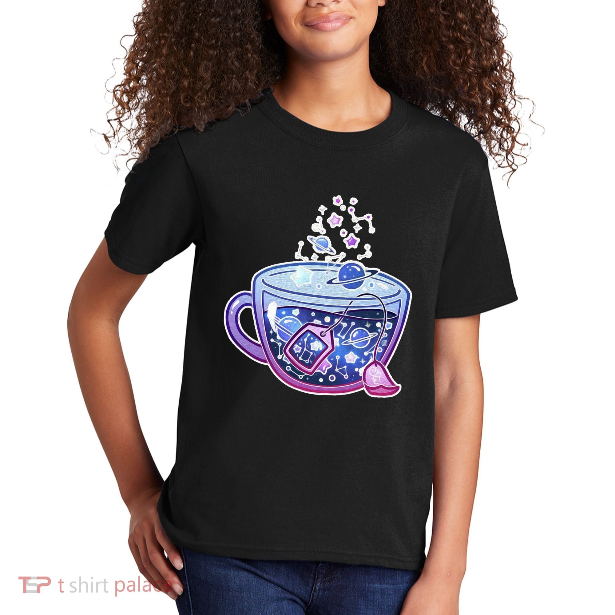 Galaxy Tea Cool Space Graphic Kids T-Shirt