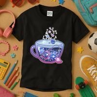 Galaxy Tea Cool Space Graphic Kids T-Shirt thumb 3