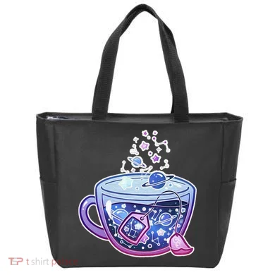 Galaxy Tea Cool Space Graphic Tote Bag