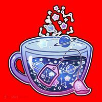 Galaxy Tea Cool Space Graphic Santa Hat thumb 1