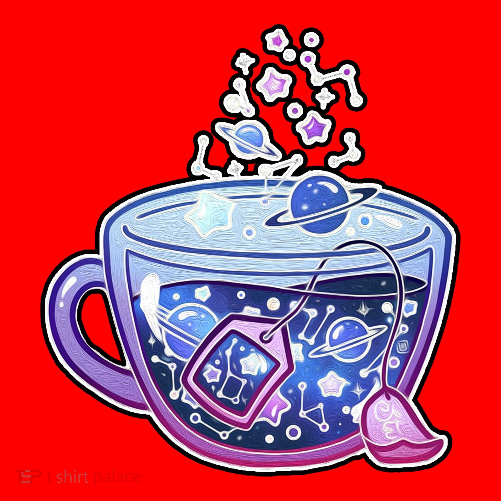 Galaxy Tea Cool Space Graphic Santa Hat