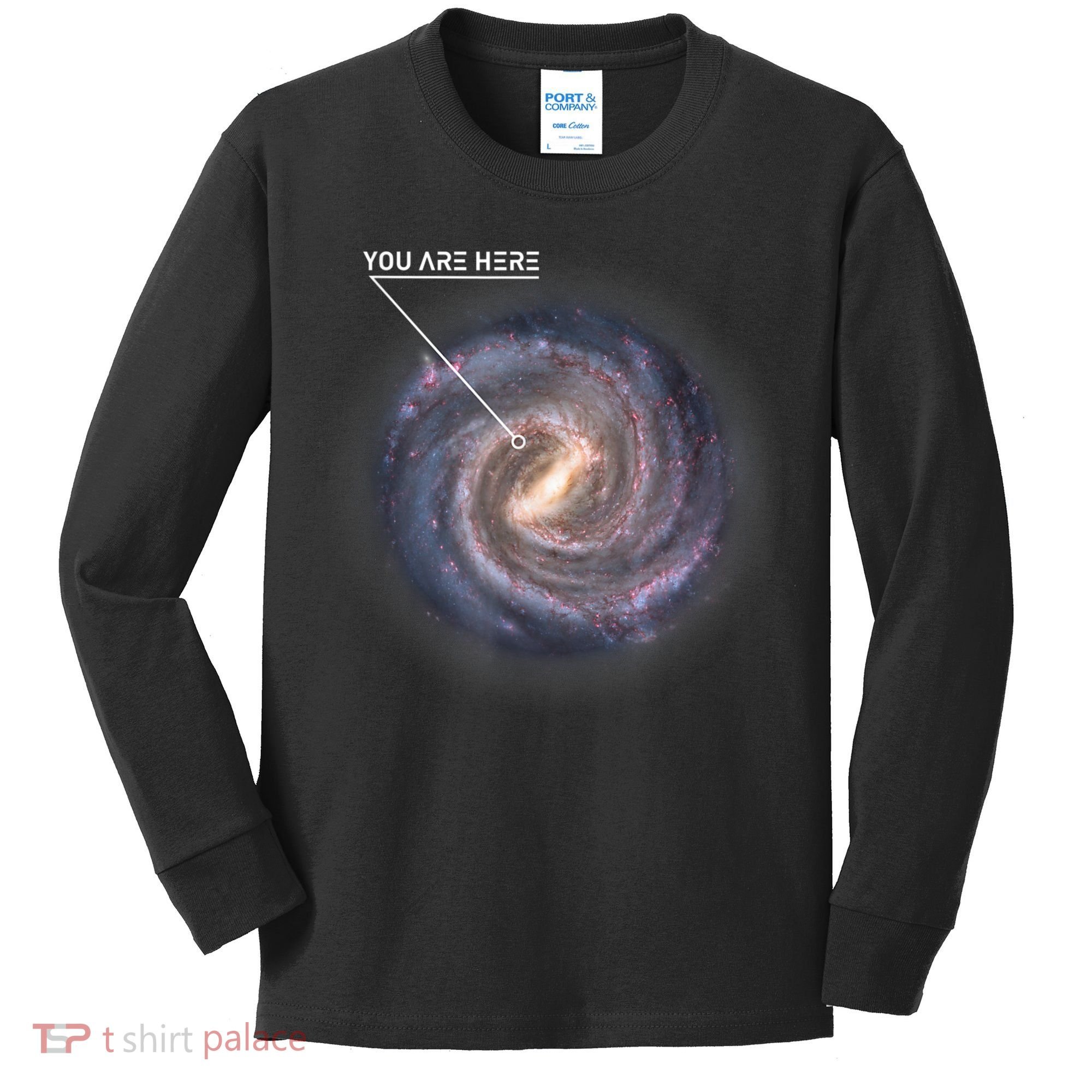 Galaxy Astronomy Milky Way Space SciFi Kids Long Sleeve Shirt