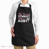 Gymnastics Aunt My Favorite Gymnast Calls Me Aunt Apron thumb 2