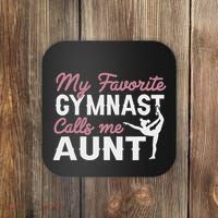 Gymnastics Aunt My Favorite Gymnast Calls Me Aunt Coaster thumb 0