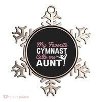 Gymnastics Aunt My Favorite Gymnast Calls Me Aunt Ornament thumb 0