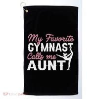 Gymnastics Aunt My Favorite Gymnast Calls Me Aunt Golf Towel thumb 0
