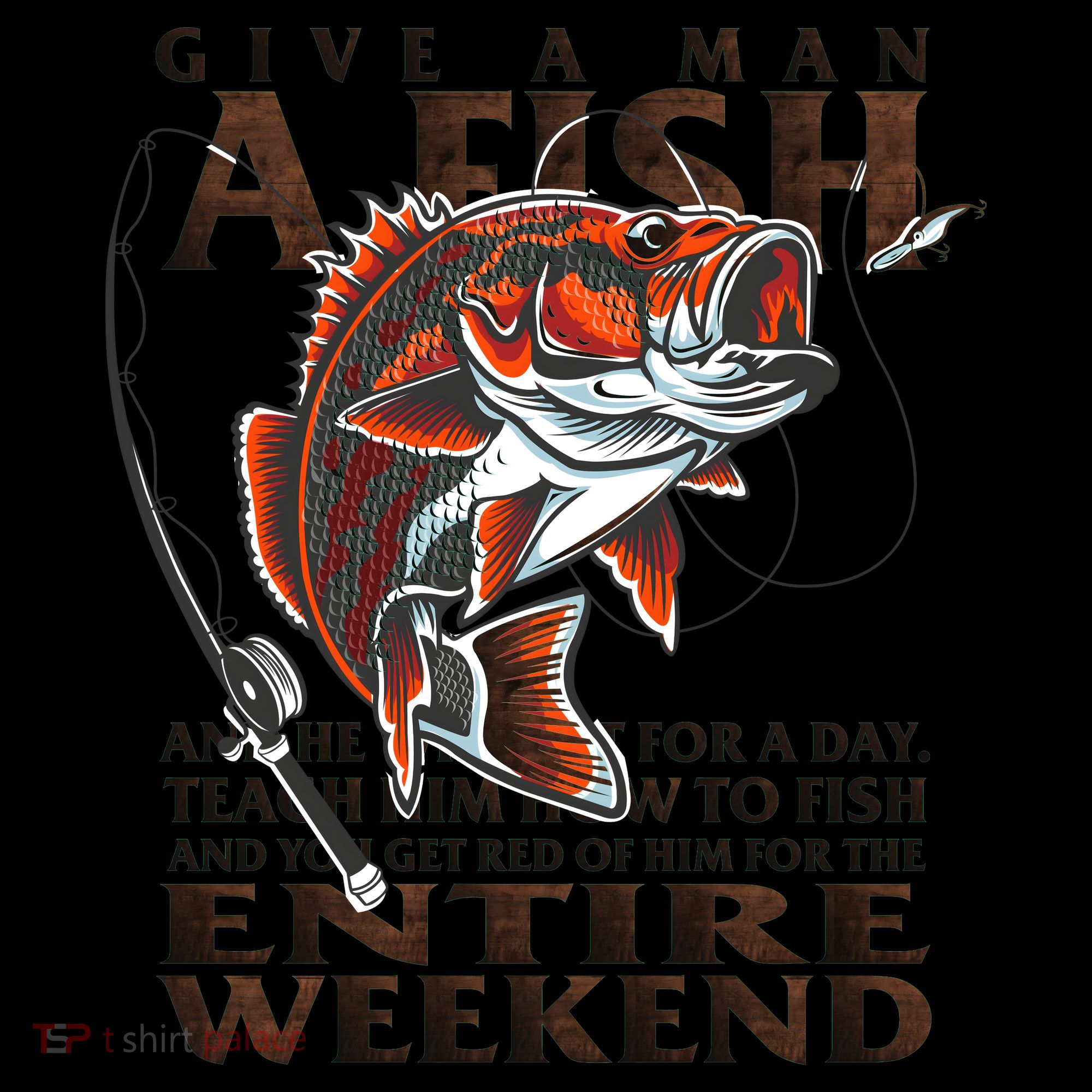 Give A Man A Fish Funny Fishing Fanatic Coffee Mug