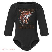 Give A Man A Fish Funny Fishing Fanatic Baby Long Sleeve Bodysuit thumb 0