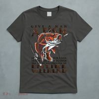 Give A Man A Fish Funny Fishing Fanatic T-Shirt thumb 5