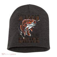 Give A Man A Fish Funny Fishing Fanatic Short Acrylic Beanie thumb 0