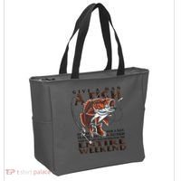 Give A Man A Fish Funny Fishing Fanatic Tote Bag thumb 2