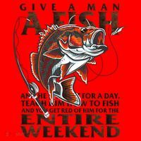 Give A Man A Fish Funny Fishing Fanatic Santa Hat thumb 1