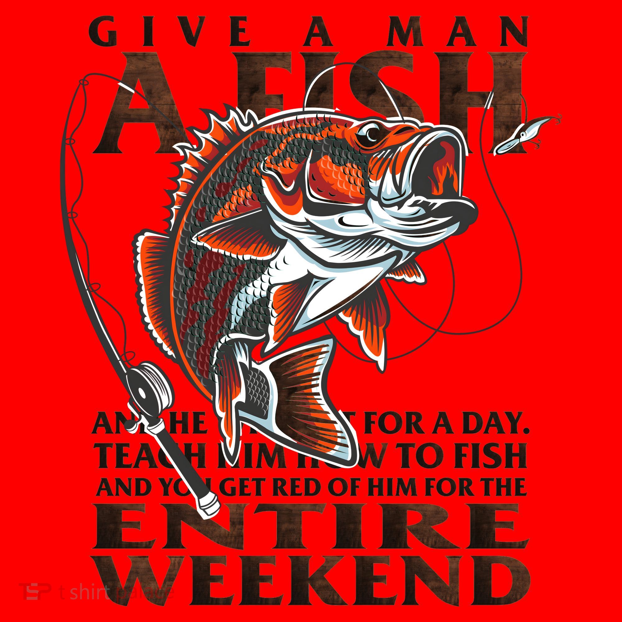 Give A Man A Fish Funny Fishing Fanatic Santa Hat